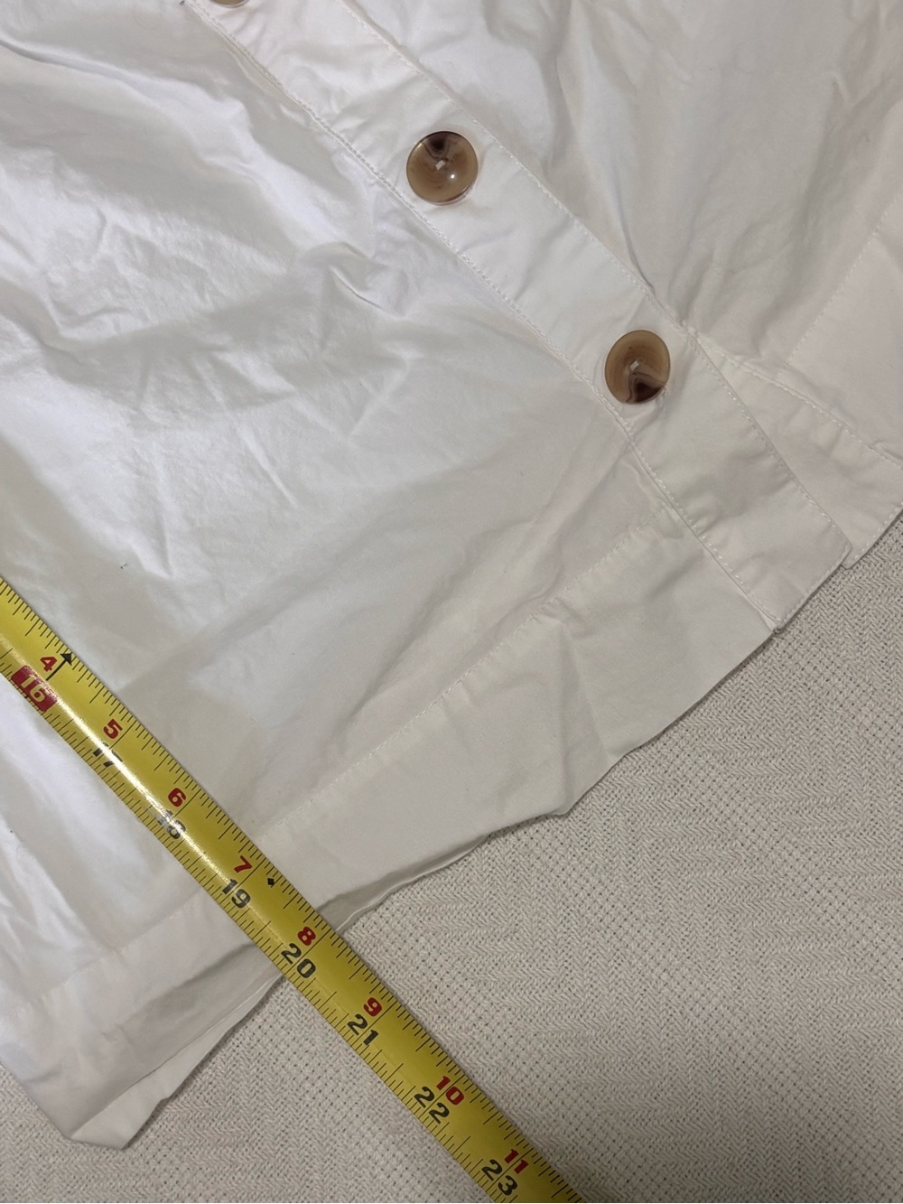 J. Crew White Square-Neck Puff Sleeve Button Top - Picture 7 of 10